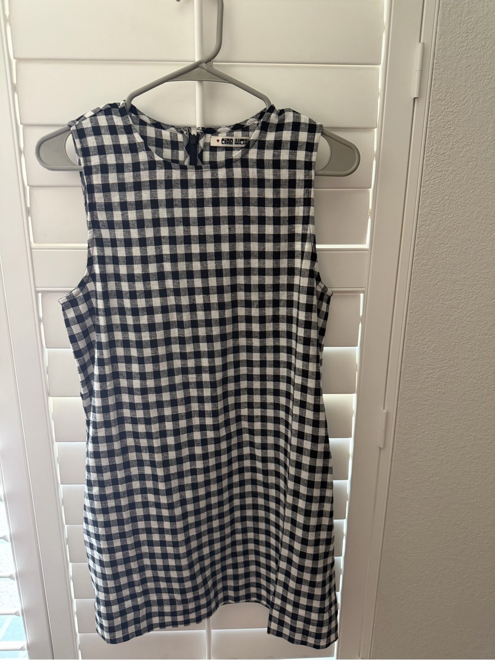 Ciao Lucia Black & White Gingham Sleeveless Shift Dress